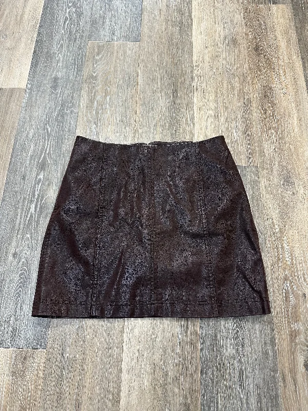 Skirt Mini & Short By Free People In Brown, Size: M High-Waist Skirt Look