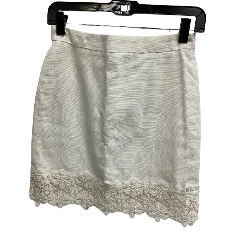 Skirt Mini & Short By J. Crew In White, Size: Xxs Stylish Pleated Skirt