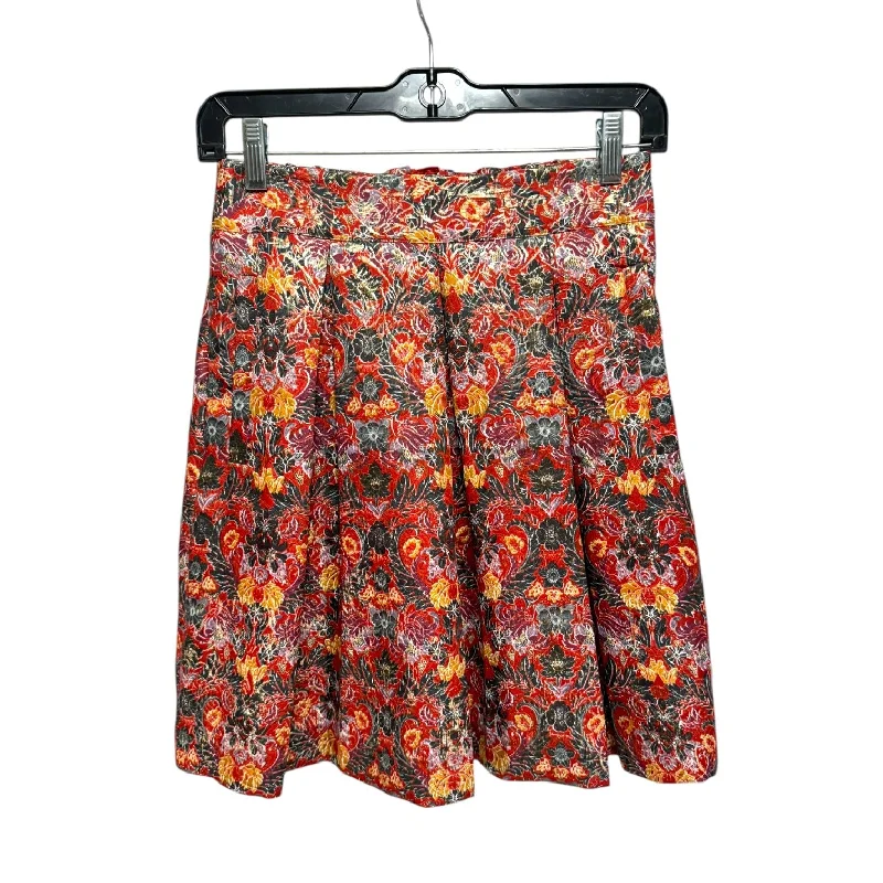 Skirt Mini & Short By Maeve In Multi-colored, Size: Xs Lace-up Mini Skirt