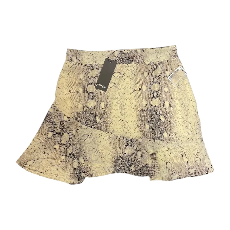 Skirt Mini & Short By Nasty Gal In Snakeskin Print, Size: 8 Wrap Mini Skirt