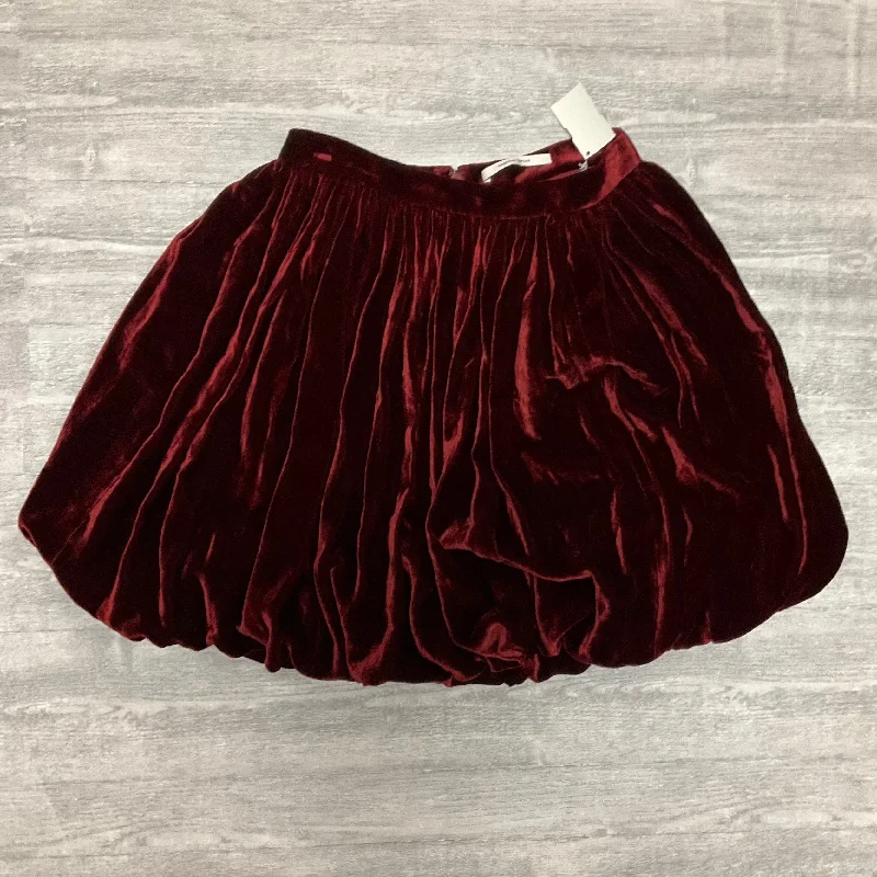 Skirt Mini & Short By Rebecca Taylor In Red, Size: 2 Distressed Mini Skirt