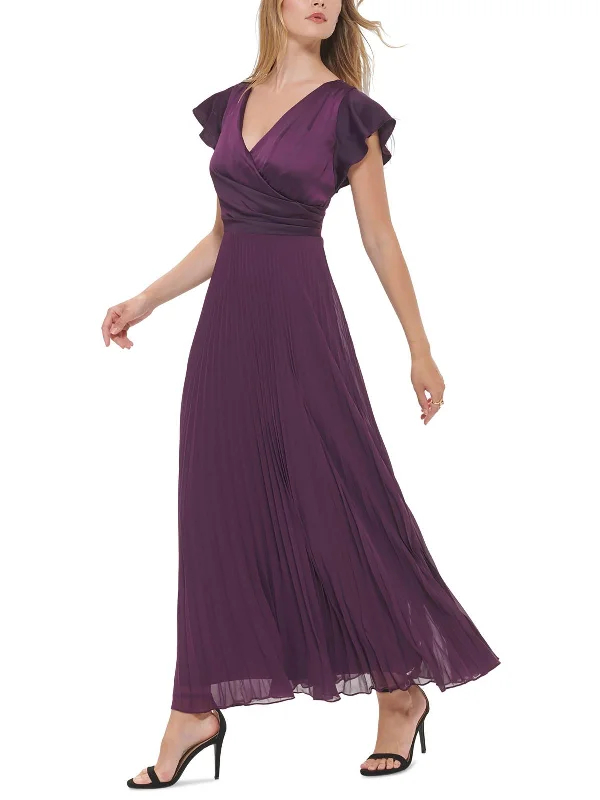 Womens Surplice Neckline Long Evening Dress Long Boho Skirt