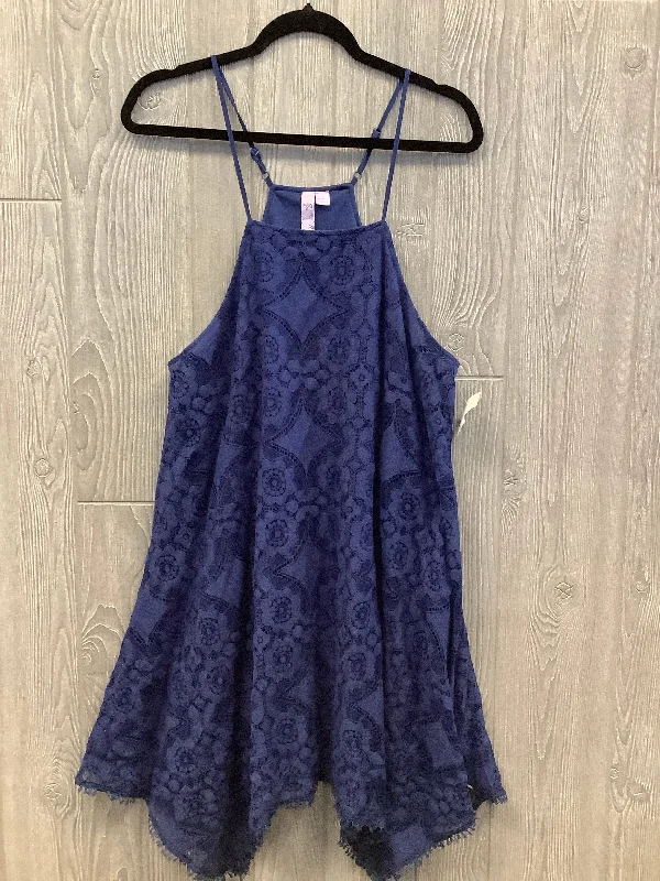 Dress Casual Midi By Alya In Blue, Size: L Lace-up Midi Skirt