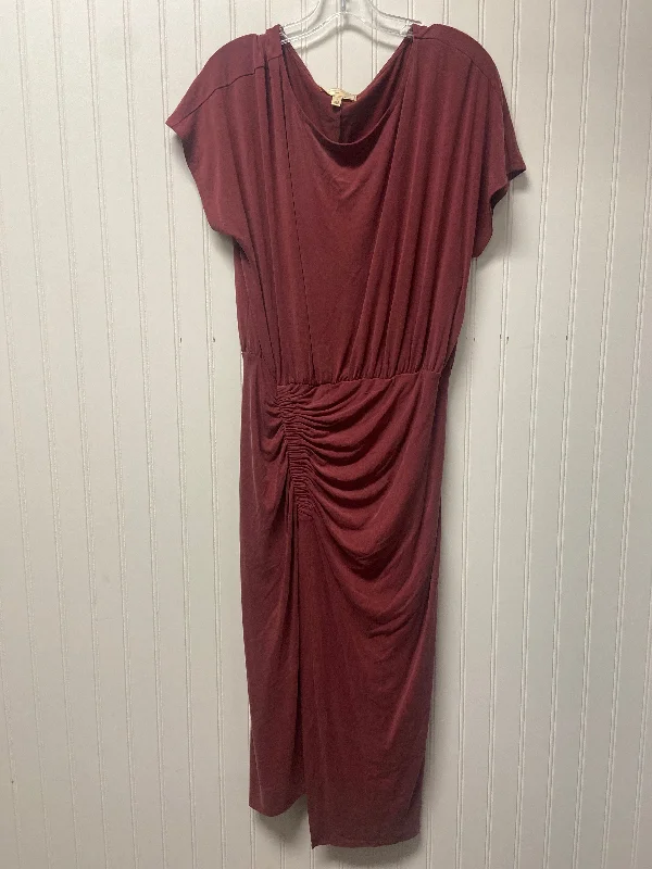 Dress Casual Midi By Moulinette Soeurs In Maroon, Size: S Ruffled Skirt Midi