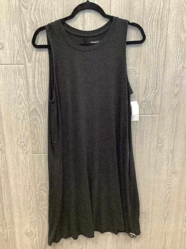 Dress Casual Midi By Time And Tru In Black, Size: L Soft A-line Skirt