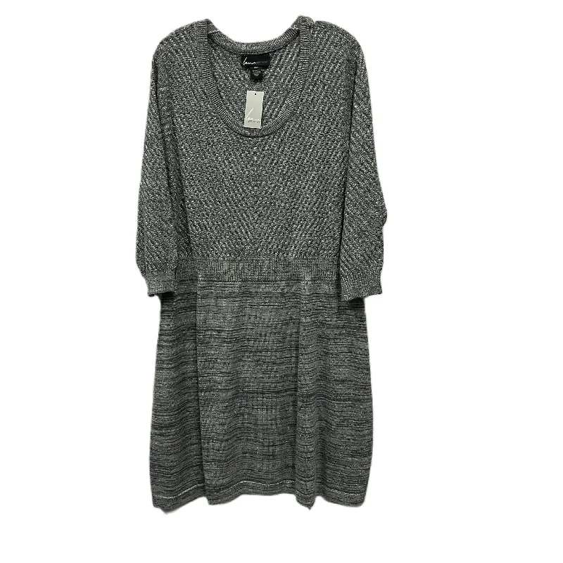 Dress Sweater By Lane Bryant In Grey, Size: 1x Cozy Winter Dress