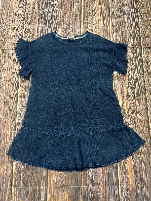 Dress Casual Short By Saturday/sunday In Blue Denim, Size: L Vintage Style Denim