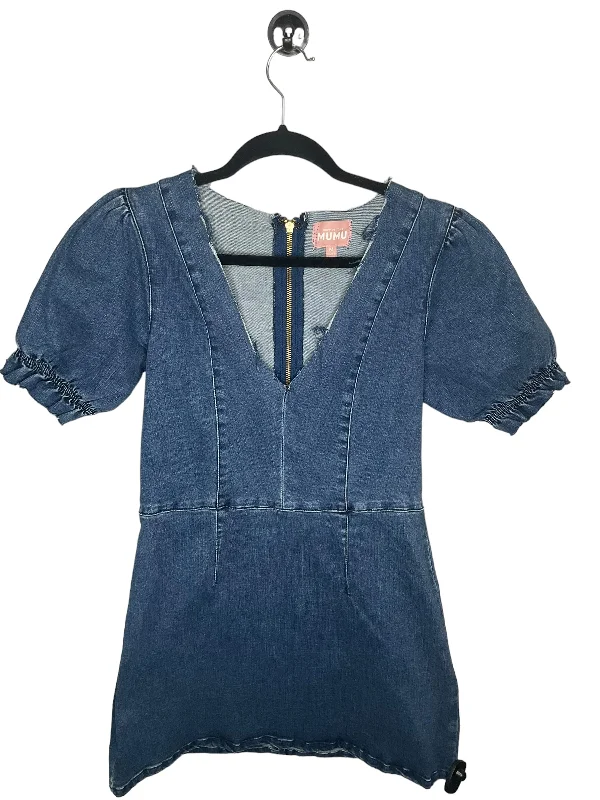 Dress Casual Short By Show Me Your Mumu In Blue Denim, Size: M Pencil Denim Skirt