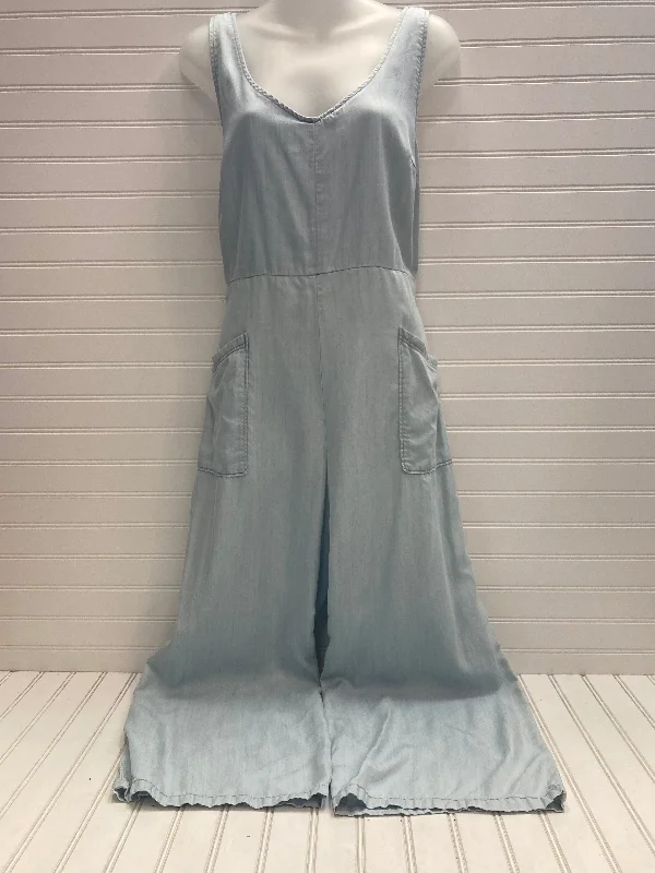 Jumpsuit By Prana In Blue Denim, Size: S Fitted Denim Skirt