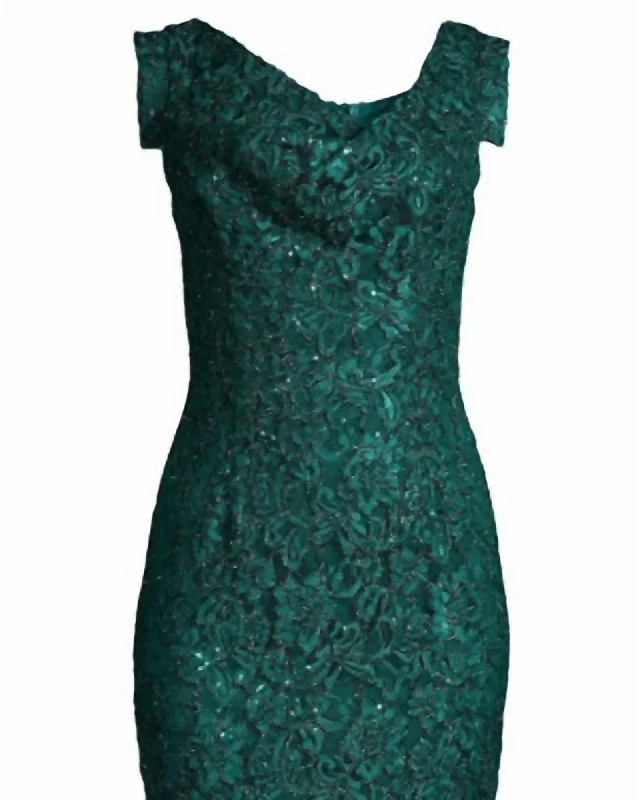 Jackie O Green Sequin Dress In Green | Green Sequin Dress Midi