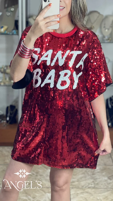 Santa Baby Sequins Dress Flirty Sequin Dress